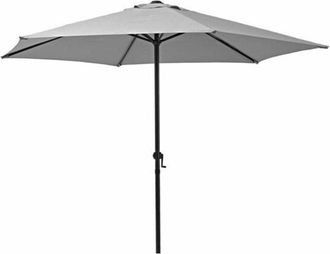 Trade Shop Trade Shop - Ombrellone Da Giardino Grigio Palo Centrale Esagonale Parasole Balcone &Oslash;300cm 206422