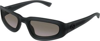 Gucci Grey Rectangular Mens Sunglasses GG1787S 001 53