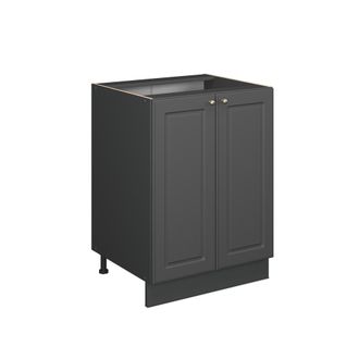 Vicco Mobiletto Base Cucina Fame-line, Antracite-oro Rustico, 60 Cm, Pl Marmo, Vicco