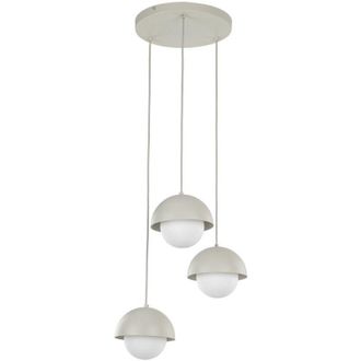 Luminosa Light Designs TK Bono Lámpara de techo colgante Cluster beige, vidrio opalino 3xG9