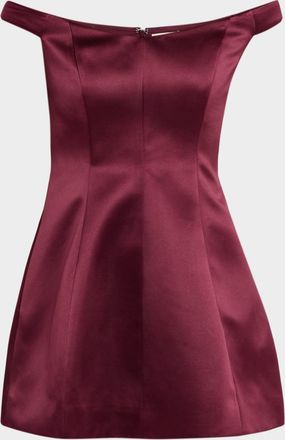 Nicholas Lilly Seamed Off-Shoulder Mini Dress