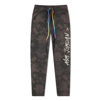 Air Jordan Tie Dye Alphabet Lacing Fleece Sports Pants Mens Brown DR2960-029