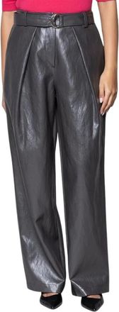 Kaos Pantaloni in pelle - - Trousers - Donna - Grigio - 2XS