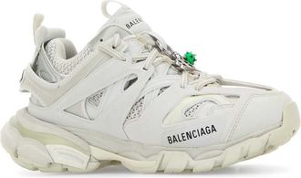 Balenciaga Womens White Mesh And Rubber Track Sneakers