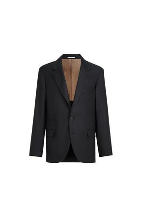 Brunello Cucinelli Super 150s virgin wool four season batavia twill blazer in Black at Nordstrom, Size 54 It