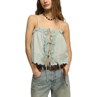 Lucky Brand Crochet Trim Camisole in Ether at Nordstrom, Size Xx-Large