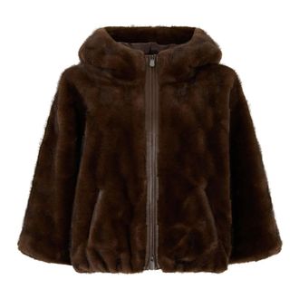 Pinko Pinko, Dames, Jassen, Bruin, Maat: L Poliester