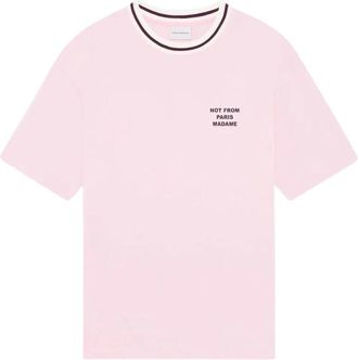 Dr&ocirc;le de Monsieur T-Shirt Slogan Sport - Heren - T-shirts - Roze - S - Katoen - Tops