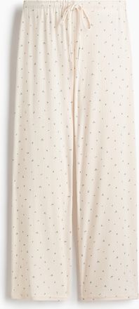 H&M Pyjamahose mit Pointellemuster - White