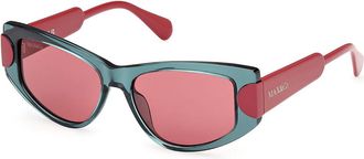 Max & Co. MO0107 93S Womens Sunglasses Green Size 53