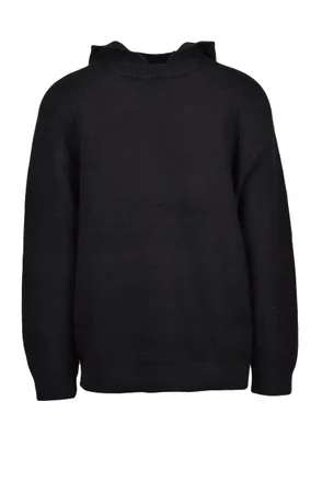 Calvin Klein Black Textured Knit Hoodie