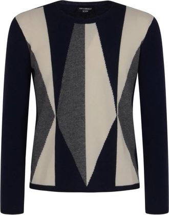 Emporio Armani Sweater - Heren - Ronde hals truien - Veelkleurig - M - Truien & Vesten