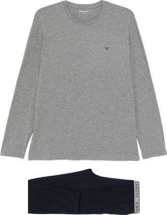 Emporio Armani Pyjama met logoprint - Groen