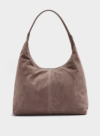 Simons Womens Minimalist suede tote bag Exclusive collection from Italy