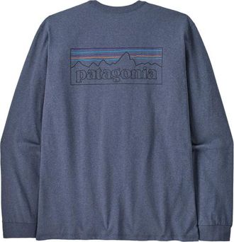 Patagonia L/S P-6 Logo Responsibili-Tee Longsleeve für Herren | blau