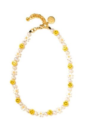 Venessa Arizaga Here Comes Sunshine Necklace in White at Nordstrom