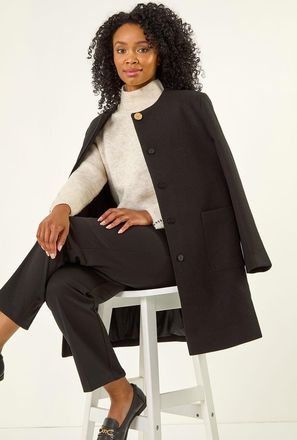 Roman Patch Pocket Buttoned Coat