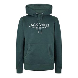 Jack Wills Heren Batsford Logo Hoodie (Pijnboom)