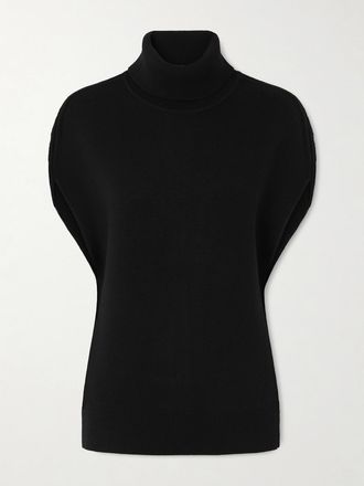 Toteme Pullover A Collo Alto In Misto Lana - Nero