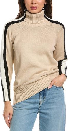 Brodie Varsity Roll Neck Cashmere-Blend Sweater