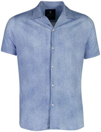 DeSoto Regular Fit overhemd blauw gem&ecirc;leerd katoen