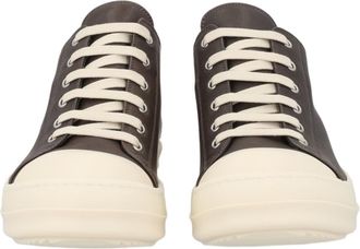 Rick Owens Brown Tower Low Leather Sneakers