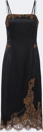 Dorothee Schumacher Lace-trimmed satin slip dress