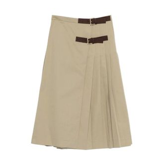 Semicouture Midi Skirts, female, Beige, Size: M Pabla Midi Skirt