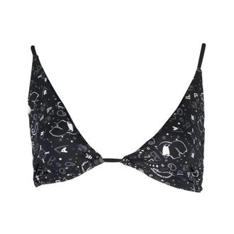 Karl Lagerfeld Bikinis, female, Black, Size: XS Sleek Elastane Bikini