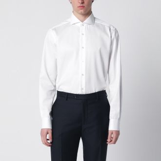 Xacus White Travel Tailor Fit Shirt