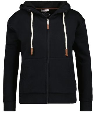 Ragman Sweatjacke RAGMAN, Damen, Gr. S4648, schwarz, 65% Cotton 35% Polyester, regular fit, Sweatjacken Sweatjacke