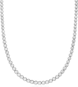 Ross-Simons CZ Tennis Necklace in Sterling Silver