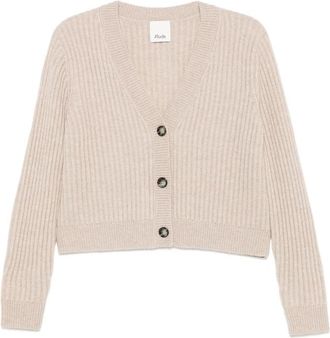 Allude Ribbed-knit V-neck Cardigan