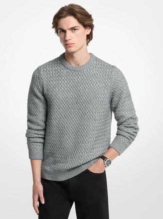 Michael Kors Crosshatch Cotton Blend Sweater