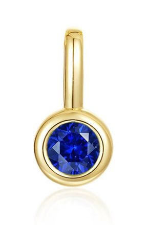 Lafonn Bezel Birthstone Charm Pendant in September - Blue at Nordstrom