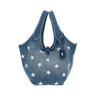 Polo Ralph Lauren Handbags, female, Blue, ONE SIZE, Play Star Denim Tote