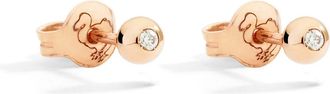 Dodo ORECCHINI STUD BOLLICINE ORO ROSA & DIAMANTE