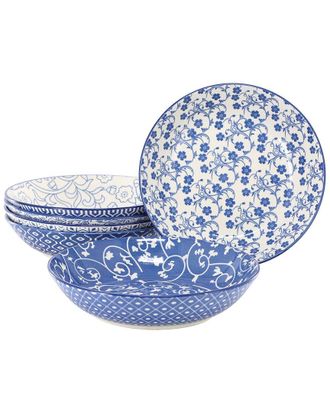 Elama Aurora 6Pc Assorted Stoneware Bowl Set