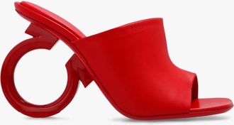 Ferragamo Astro Heeled Mules, Size 8.5 C