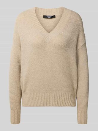 Max Mara Comfort Fit Strickpullover aus Woll-Mix Modell VISITA in Sand, Größe XXL