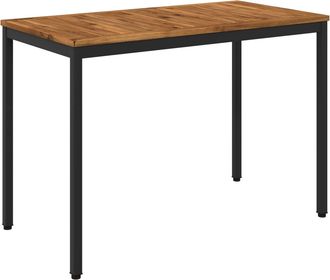 vidaXL Mesa De Cena De Jard&iacute;n Natural Y Negro 108,5 X 55 X 75 Cm Vidaxl