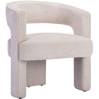 Vente-Unique Poltrona in Tessuto testurizzato Beige - FONTANOVA