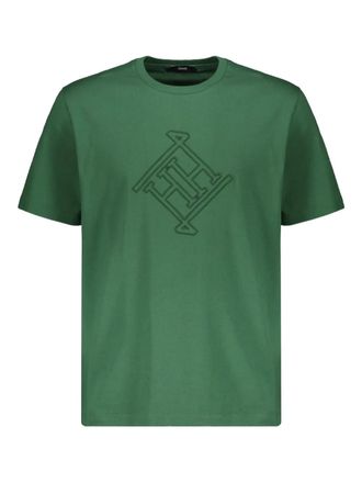 Herno round-neck logo T-shirt - men - Cotton/Polyester - 50 - Green