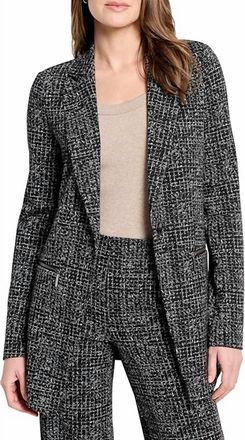 Nic+Zoe Dotty Grid Zip Jacket In Black Multi