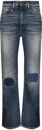 R13 Indigo Slim-Cut High-Waisted Jeans - Heren - Regular Fit Jeans - Blauw - W30 - Katoen - Jeans