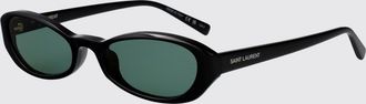 Saint Laurent Occhiali da sole cat-eye in acetato con logo lettering a contrasto