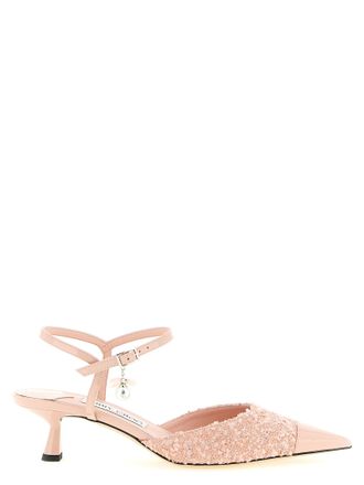 Jimmy Choo London Multicolor Tencel Mid Heel Womens Pumps