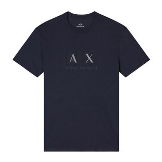 A|X Armani Exchange Regular T-shirt met logo - Heren - T-shirts - Blauw - M - Katoen - Tops