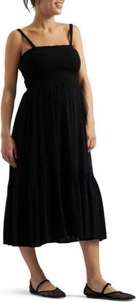 Ripe Blair Shirred Dress in Black at Nordstrom, Size X-Small