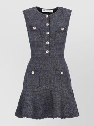 Self Portrait sleeveless denim mini dress